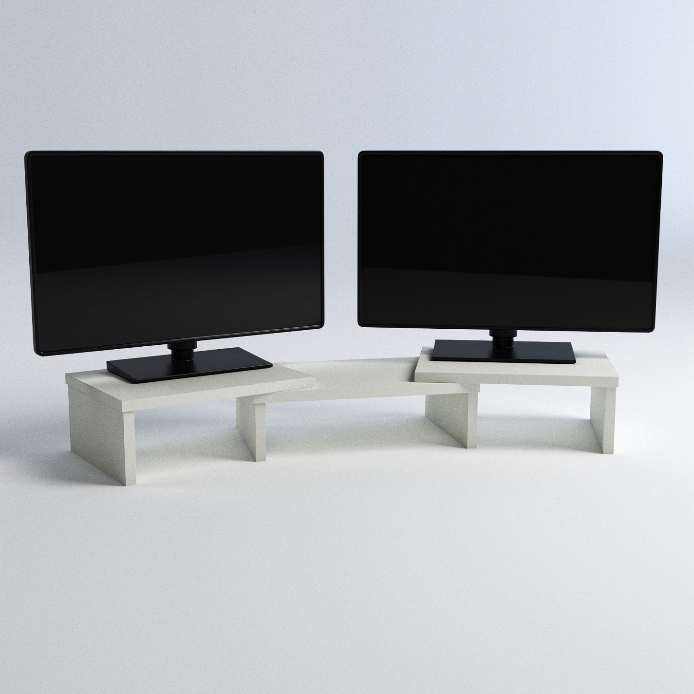 Base Soporte Giratorio Madera para Monitor y Elevador Tv Extensible 96-104x26.5x14 Cm - Henor Mobiliario