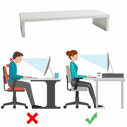 Soporte elevador de monitor o TV  42-100 x 26,5 x 12 cm. - Henor  Mobiliario