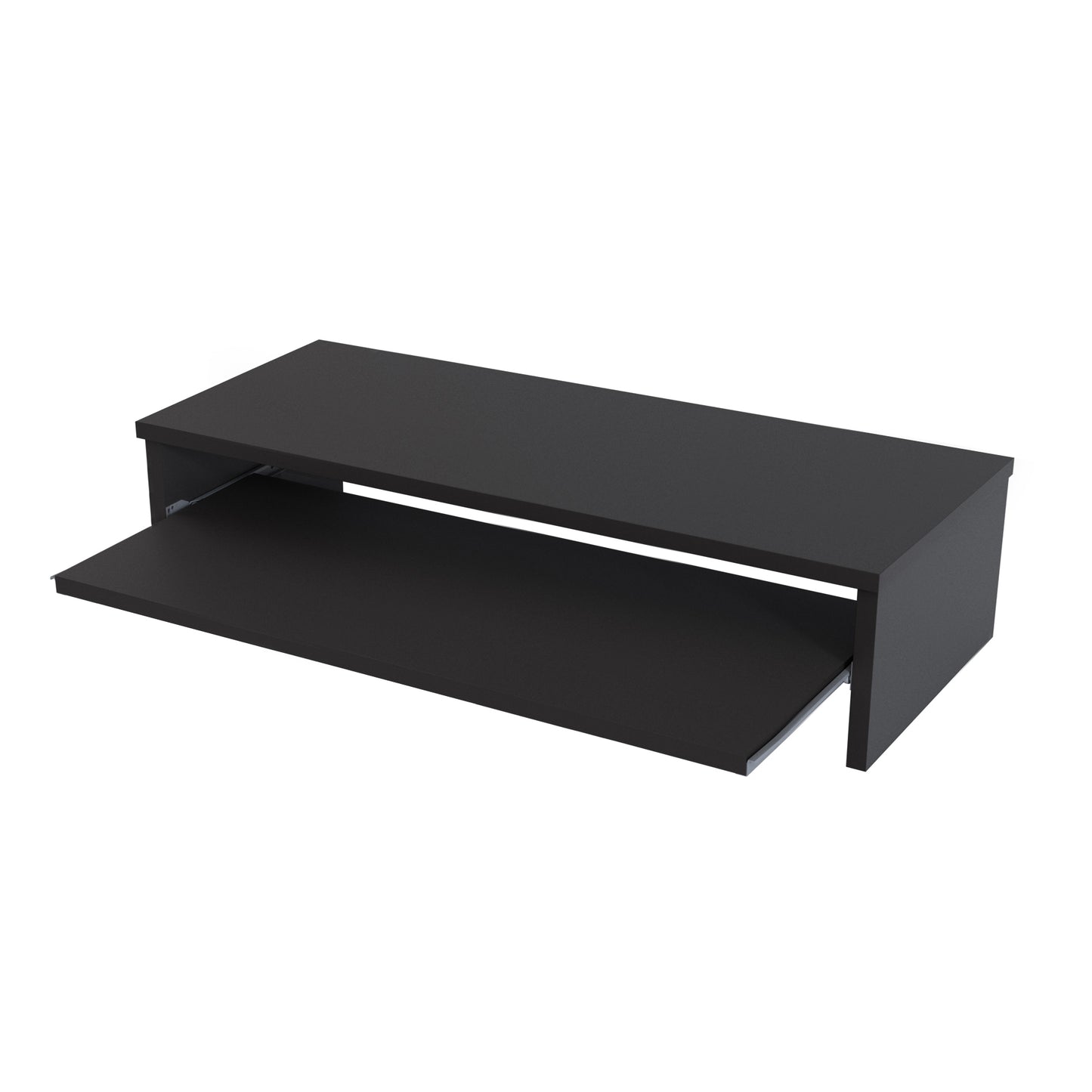 Soporte elevador de monitor o TV con bandeja extraÍble 42-82 x 32 x 18 cm Blanco/Grafito. - Henor Mobiliario