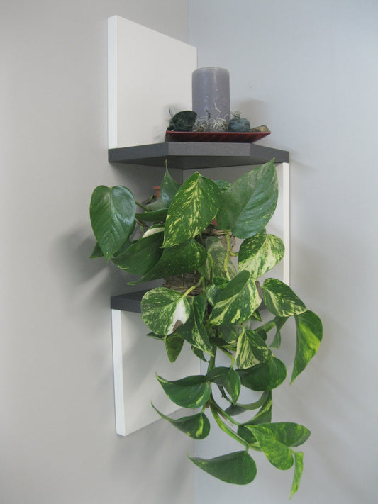 Estanteria Mod 20 Zig Zag Blanca-Grafito. Estanteria Rincon. Estanteria Angulo. - Henor  Mobiliario