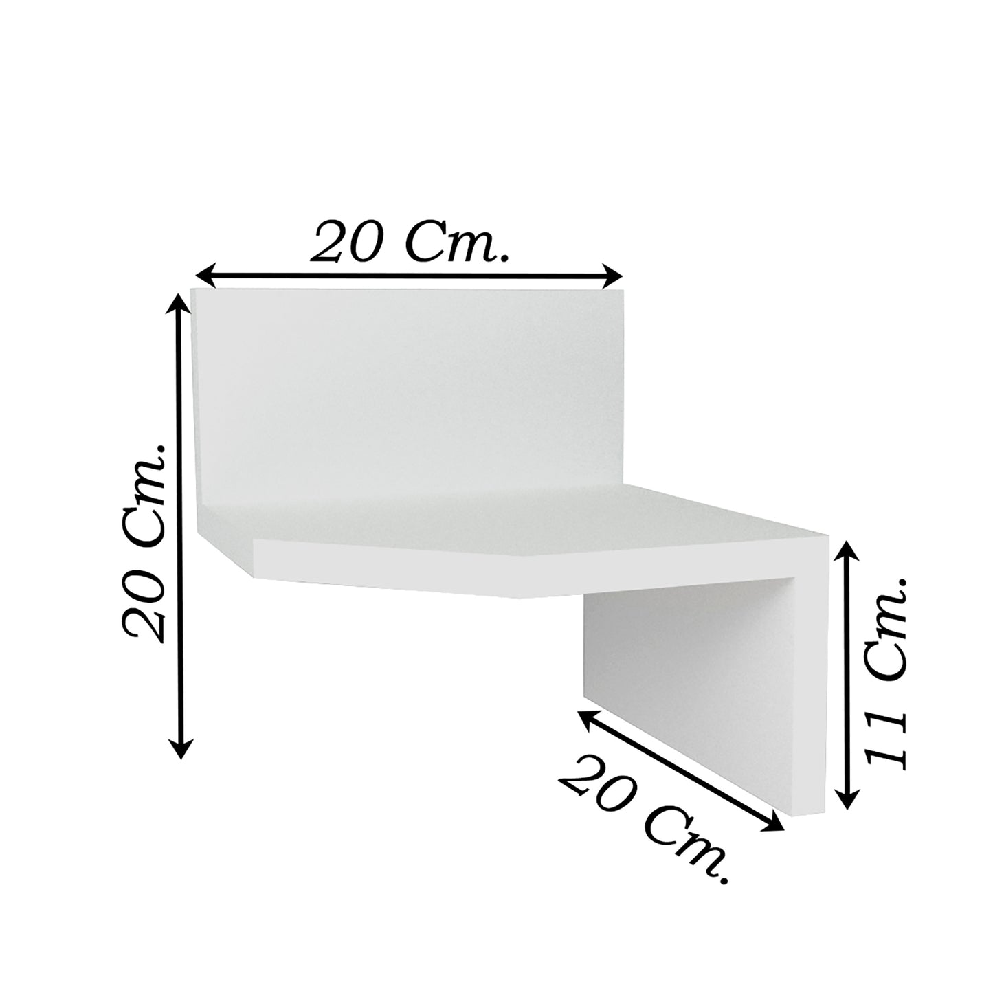 Estantería de Rincón Zig Zag Mod. 20/26 Blanco. - Henor Mobiliario