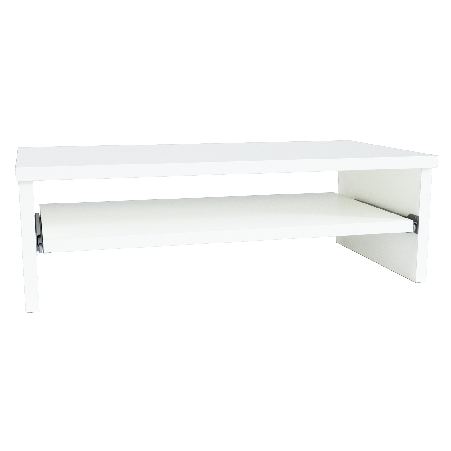 Soporte Madera Tv, Monitor, Impresora, Elevador de Pantalla con Bandeja Extraíble 42-62-82x32x18 Cm. Soporta 50 Kg. - Henor Mobiliario