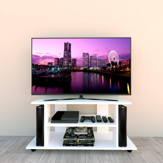 Mesa con Ruedas, Madera Mod. Pilar. Ruedas Giro 360º con Freno, Mesa Salón, Mueble Tv. - Henor  Mobiliario