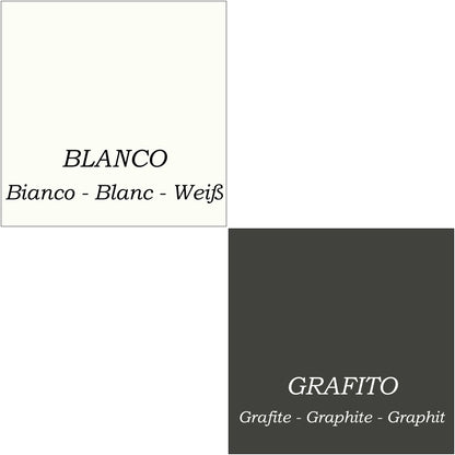 Mostrador Ega Ruedas. 62-82 x 50/65 x 102 cm. 4 Ruedas con Giro y Freno Max. 135kg. Ideal Oficina. Comercio. Clínica. Grafito con Blanco