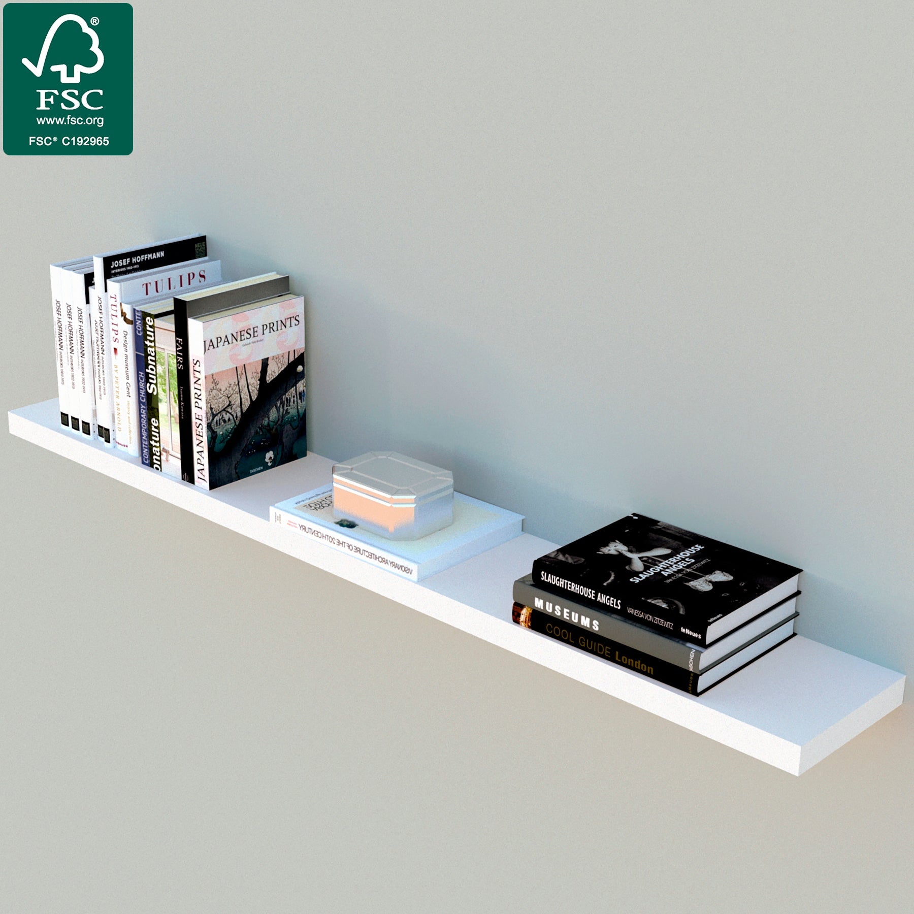 Balda Pared Blanca. Madera herraje totalmente oculto. - Henor