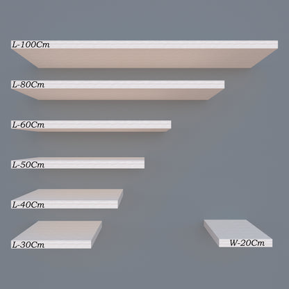 Balda pared 30/100 x 20 x 3 cm herraje oculto. Carga 20kg Roble Stel - Henor