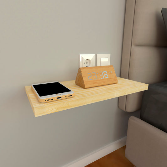 Balda pared Pino natural con herraje oculto Carga 20/30 kg. - Henor