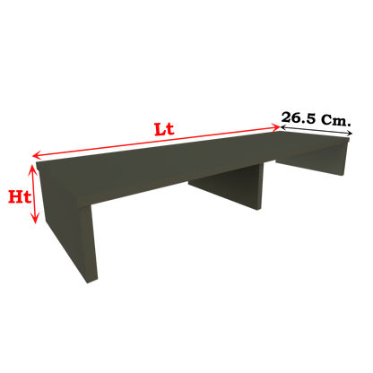 Custom Soporte Monitor Elevador Tv con Divisor Madera Personalizado - Henor