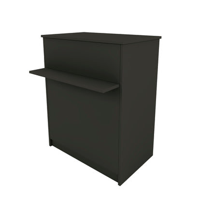 Mostrador de Recepción Ega. 62-82 x 50/65 x 102 cm. Mueble de Atención al Cliente para Oficina, Tienda, Clínica o Salón Grafito