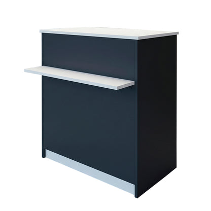 Mostrador Ega Ruedas. 62-82 x 50/65 x 102 cm. 4 Ruedas con Giro y Freno Max. 135kg. Ideal Oficina. Comercio. Clínica. Grafito con Blanco