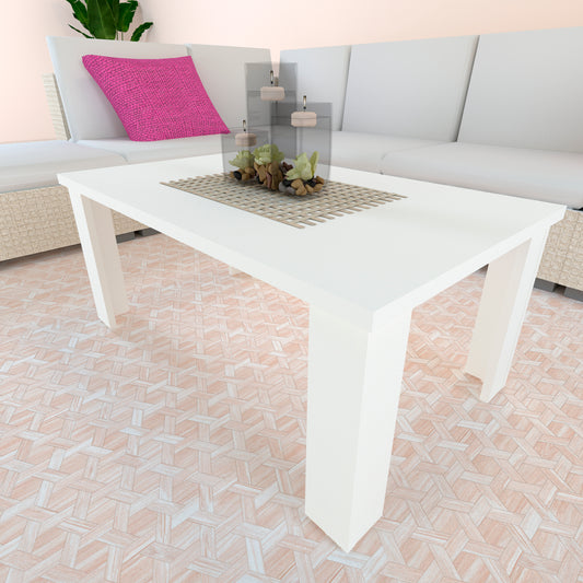 Mesa Baja Madera 80/110 x 60 x 44 cm Blanco y Grafito - Henor