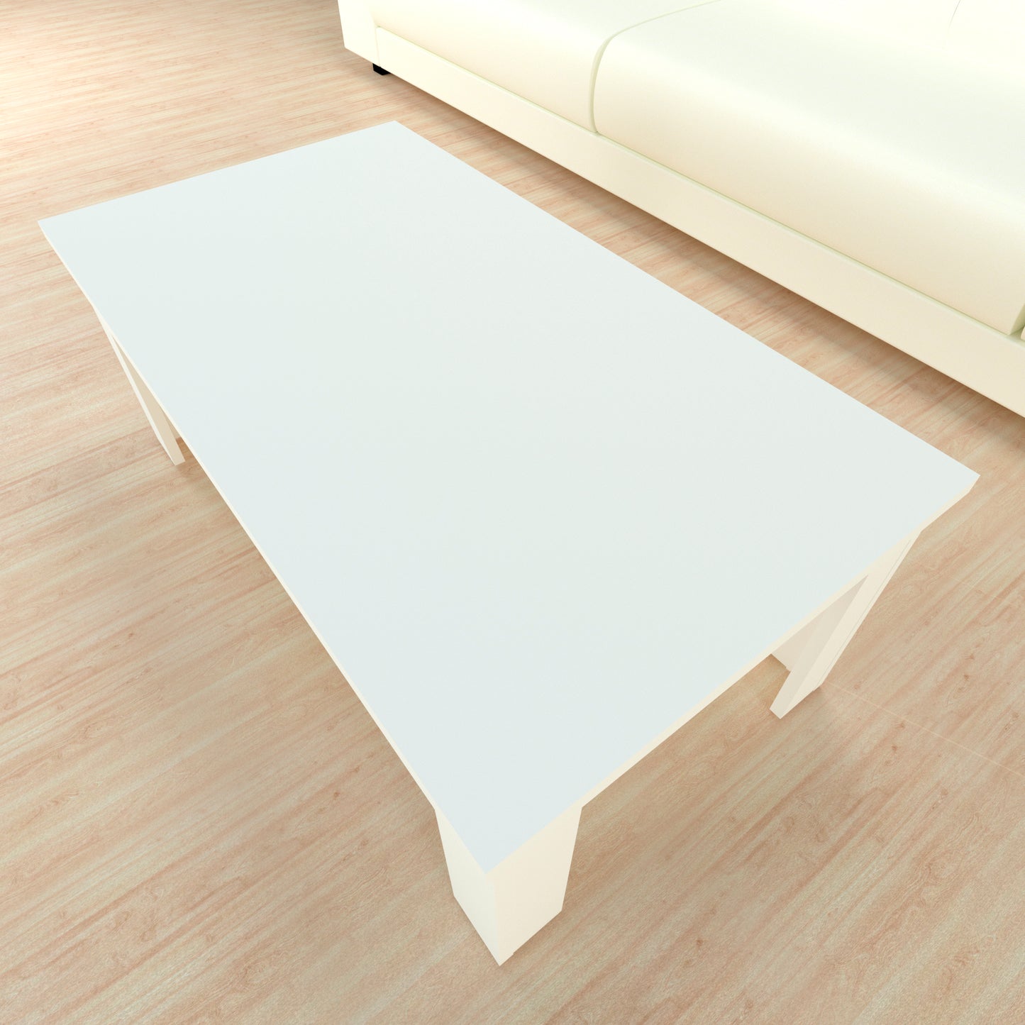 Mesa Baja Madera 80/110 x 60 x 44 cm Blanco y Grafito - Henor