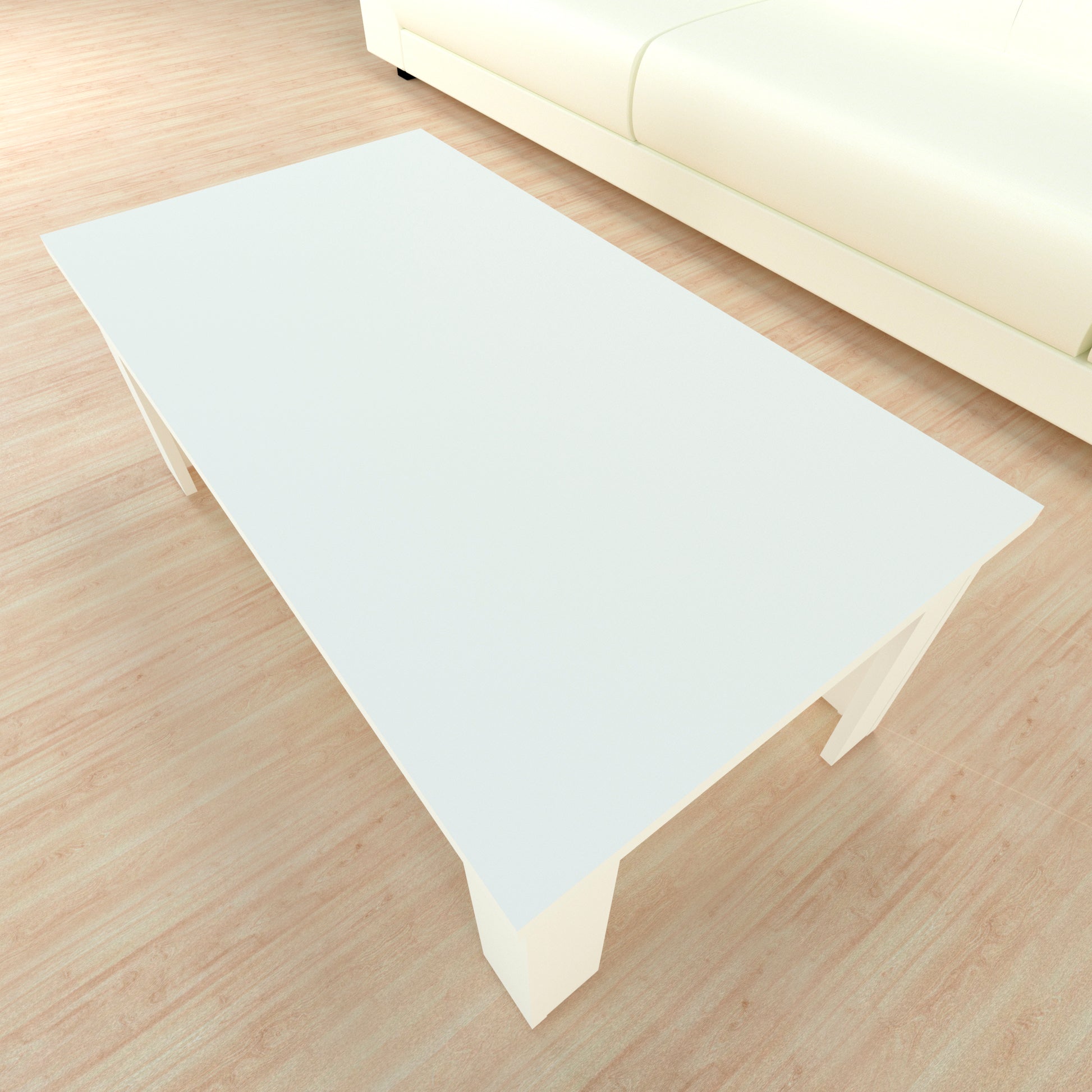 Mesa Baja Madera 80/110 x 60 x 44 cm Blanco y Grafito - Henor
