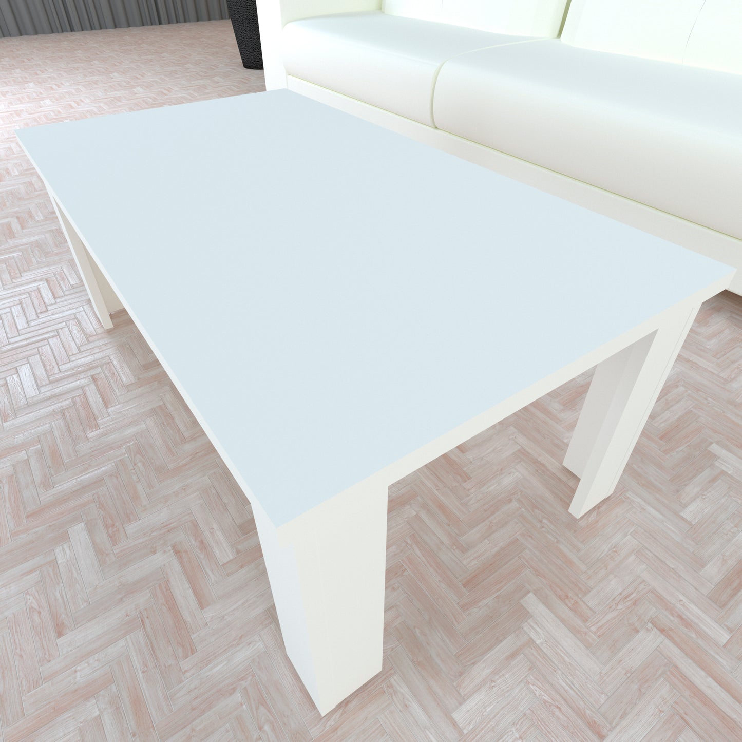 Mesa Baja Madera 80/110 x 60 x 44 cm Blanco y Grafito - Henor