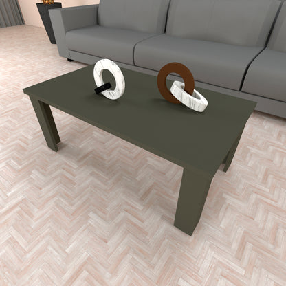 Mesa Baja Madera 80/110 x 60 x 44 cm Blanco y Grafito - Henor
