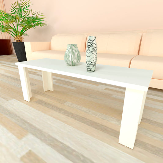Mesa Baja Madera 40/120 x 40 x 44 cm Blanco Grafito - Henor  Mobiliario
