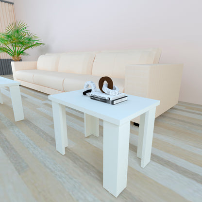 Mesa Baja Madera 40/120 x 40 x 44 cm Blanco Grafito - Henor  Mobiliario