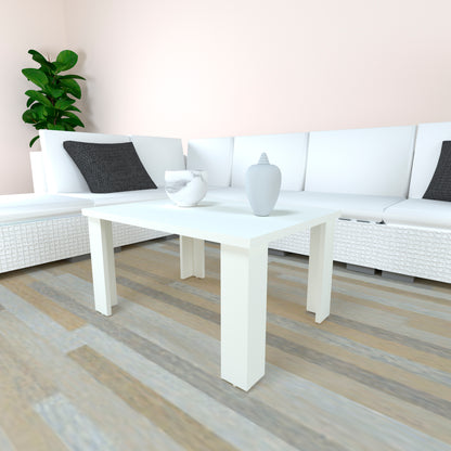 Mesa Baja Madera 80/110 x 60 x 44 cm Blanco y Grafito - Henor