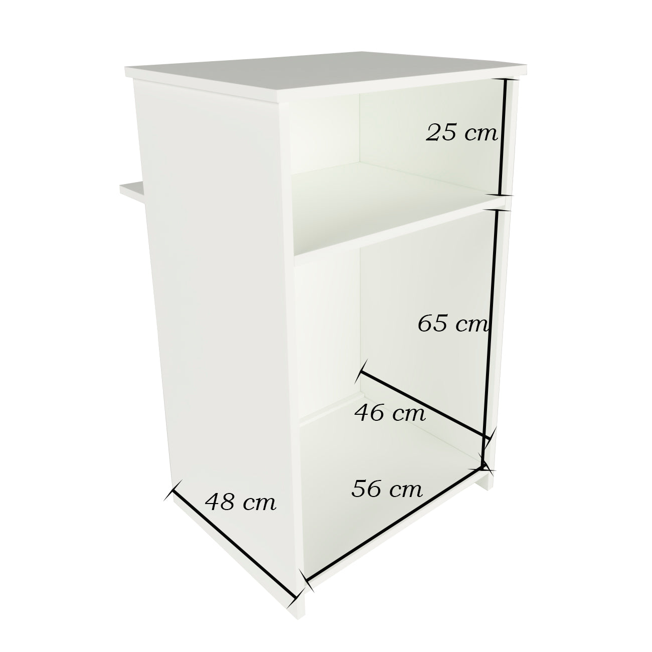 Mostrador de Recepción Ega. 62-82 x 50/65 x 102 cm. Mueble de Atención al Cliente para Oficina, Tienda, Clínica o Salón Blanco.
