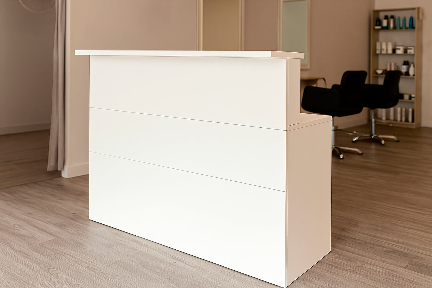 Cidacos Servicetheke. 100/180x60/75x110 cm. Mit Innentisch. Weiß.