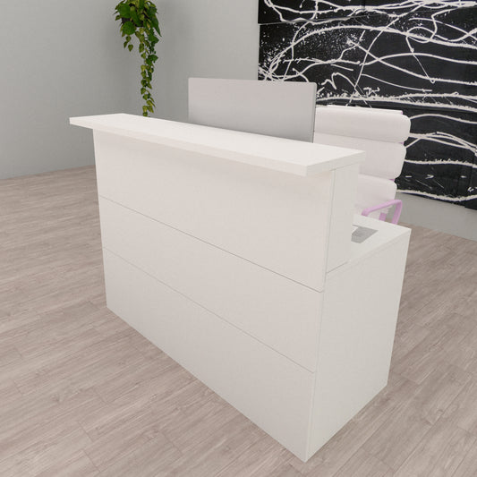 Cidacos Servicetheke. 100/180x60/75x110 cm. Mit Innentisch. Weiß.