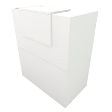 Carica l&#39;immagine nel visualizzatore di Gallery, Mostrador Recepción OJA. 80/100x50x107 cm. Con mesa interior. Blanco.
