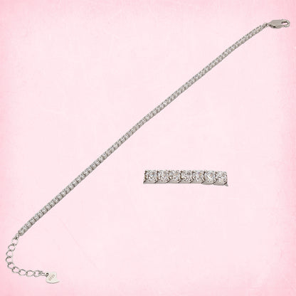 Pulsera Riviert en Plata de Ley con baño en Rodio. PS3312007R - Henor