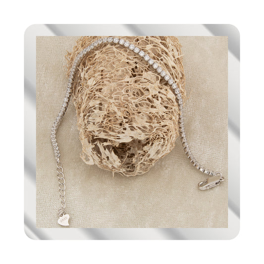 Pulsera Riviert en Plata de Ley con baño en Rodio. PS3312007R - Henor