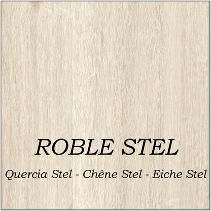 Mesa Madera con Ruedas. Mod. Pilar. desde 80 a 110x40x65.5 Cm. Blanco - Grafito - Roble Stel