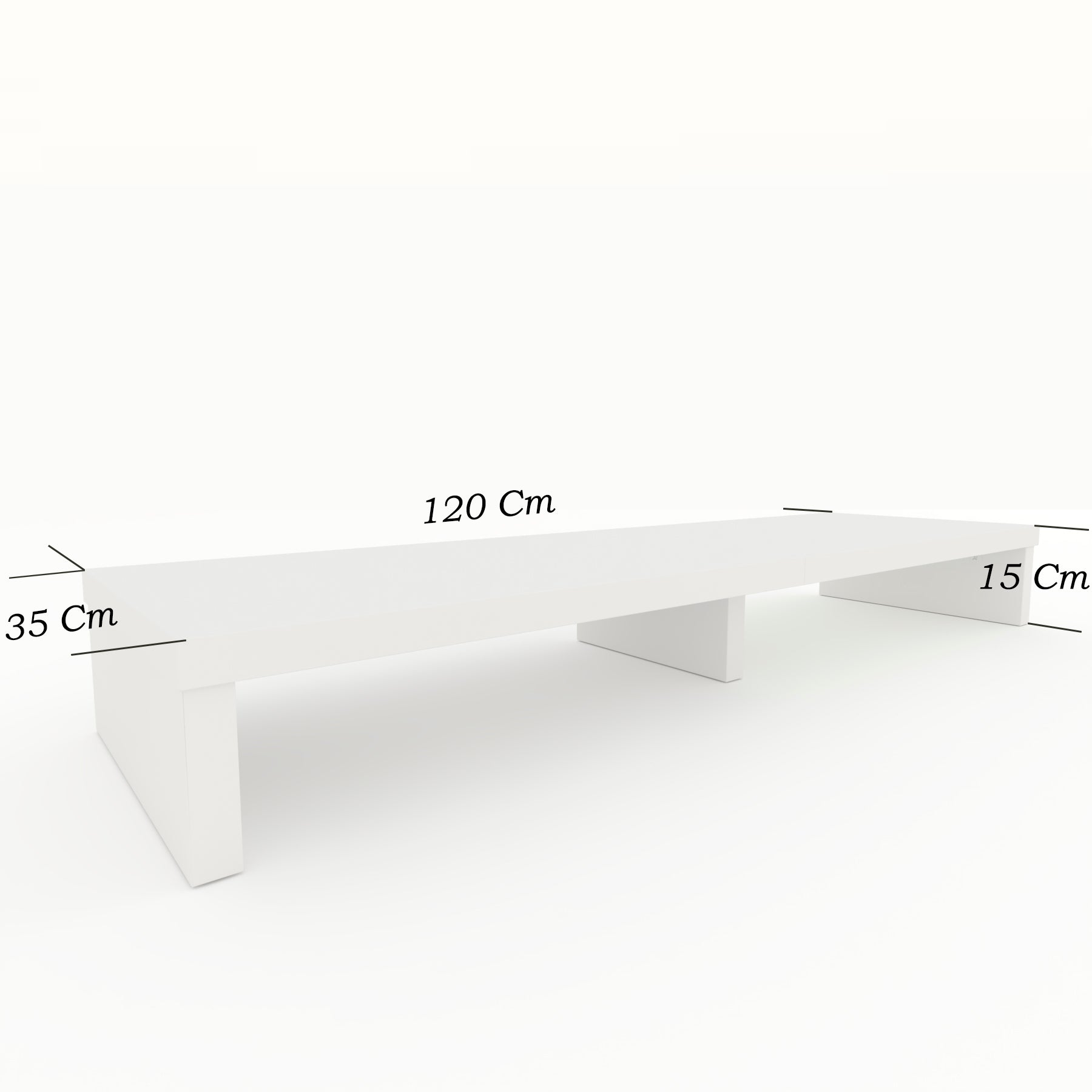 Elevador Doble TV de Madera 120-180 x 35 x 15 cm Soporta +100 Kg. - Henor