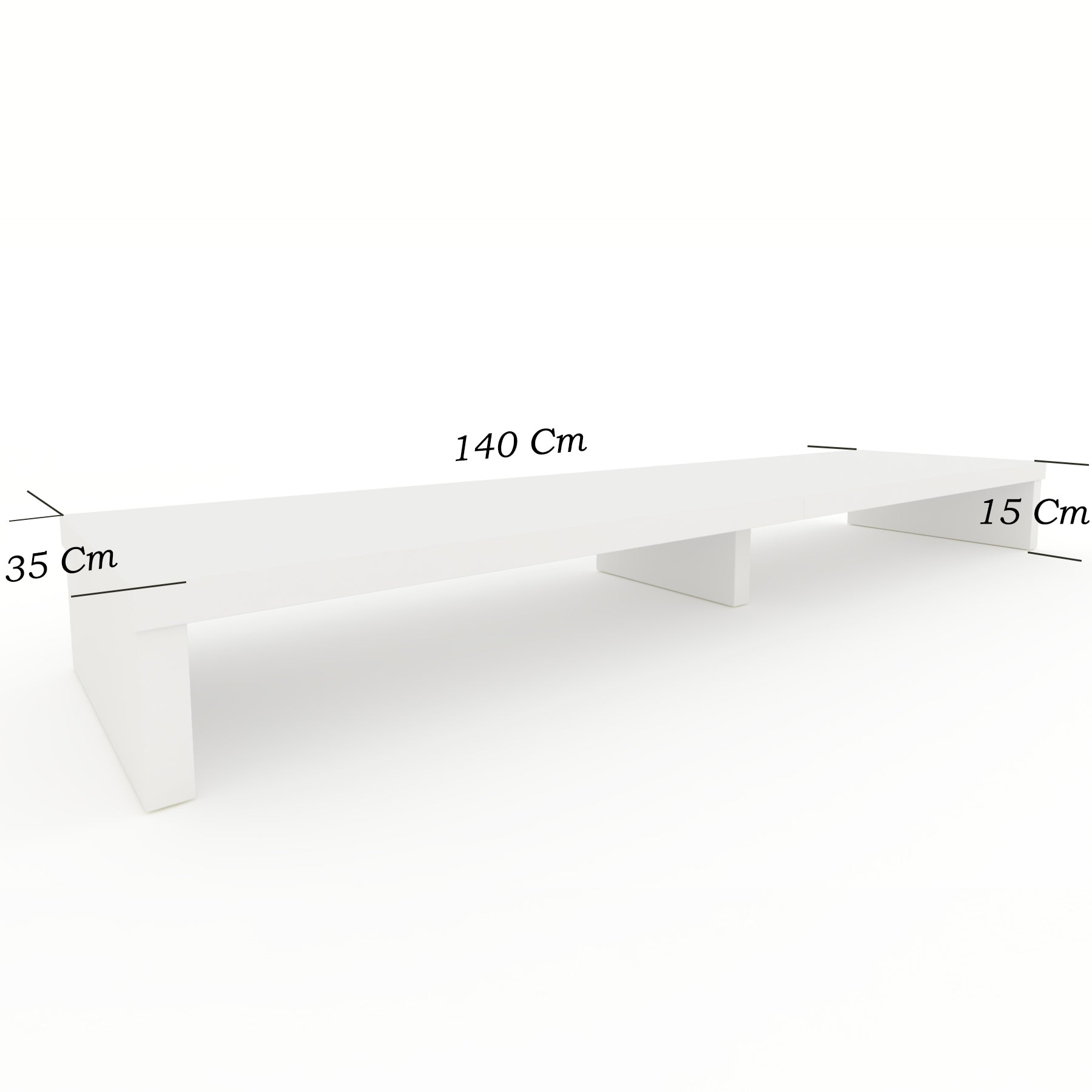 Elevador Doble TV de Madera 120-180 x 35 x 15 cm Soporta +100 Kg. - Henor