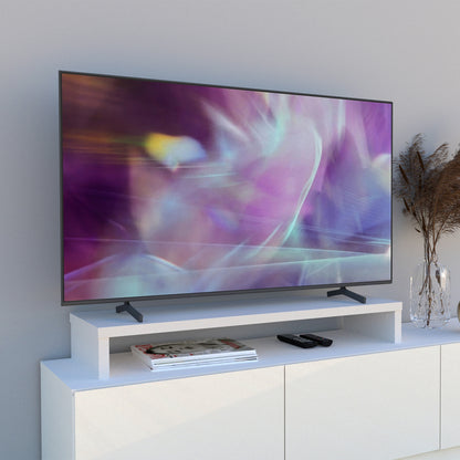 Alzata TV 90/110 x 35 x 15 cm Mobile tv bianco.