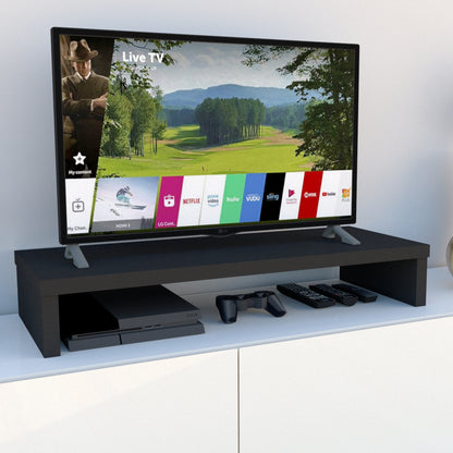 Elevador TV Madera 90-110 x 35 x 15 cm Grafito/Roble Stel.