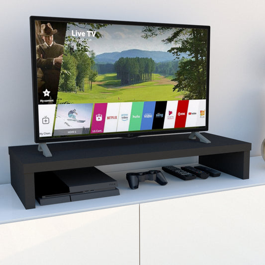 Elevador TV Madera 90-110 x 35 x 15 cm Grafito/Roble Stel.