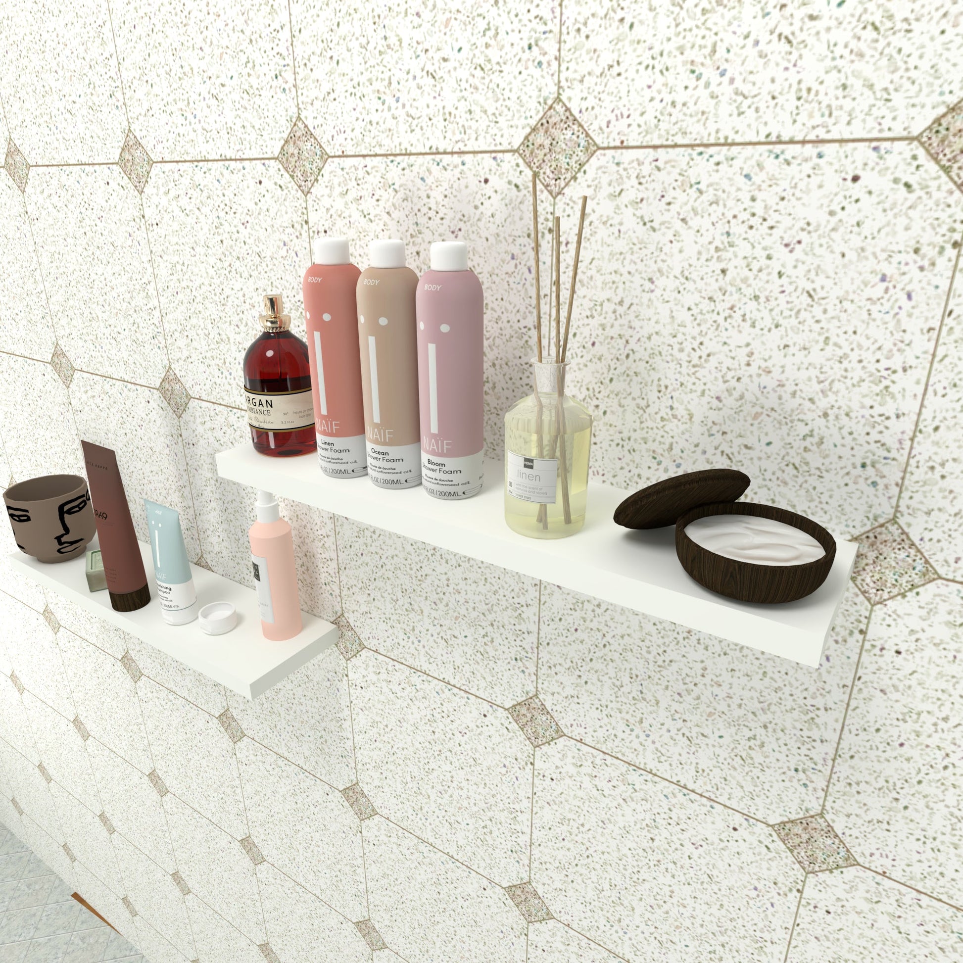 Balda Pared Blanca. Madera FSC® herraje totalmente oculto. - Henor