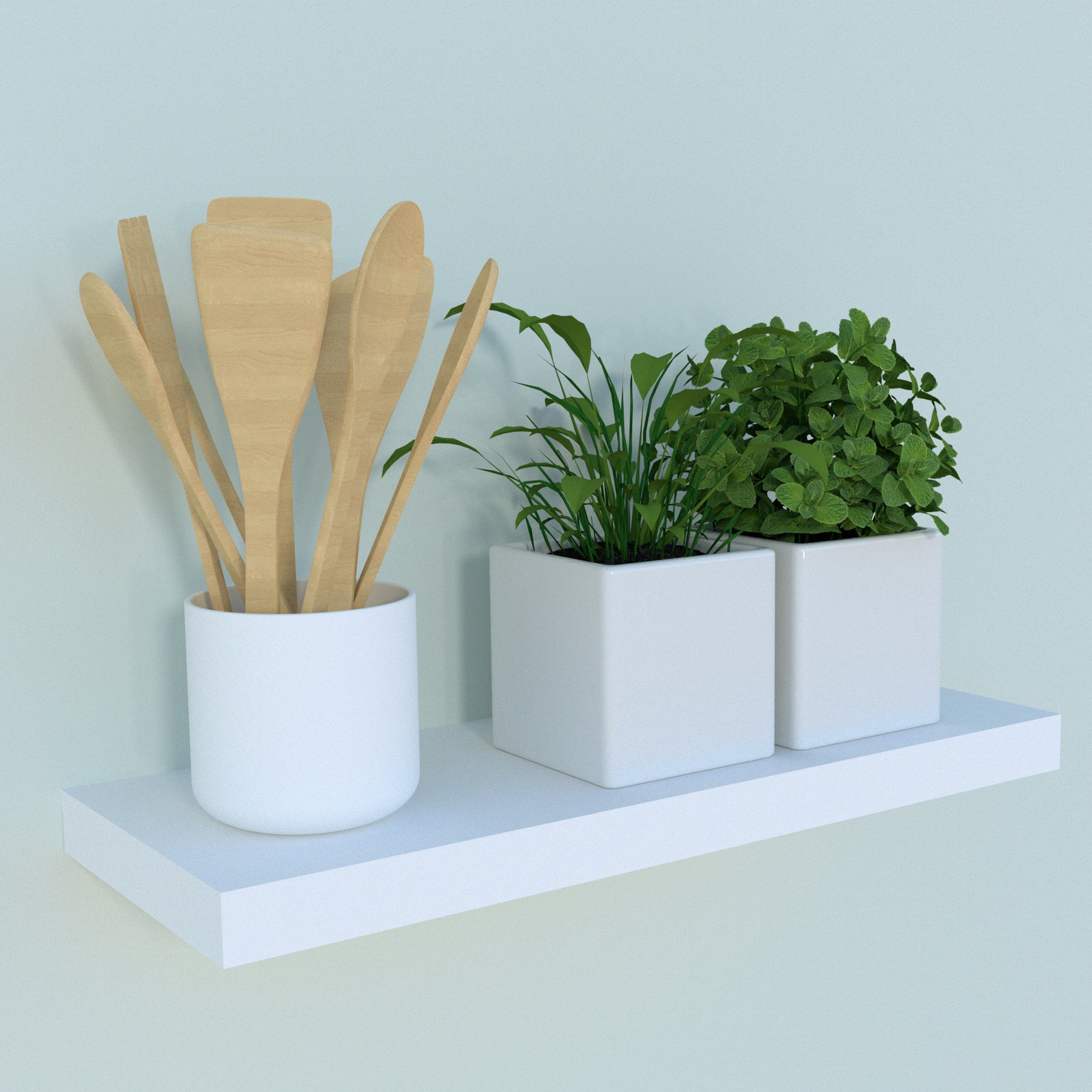 Balda Pared Madera FSC® Fondo 15 cm. Carga 30 kg Blanco - Henor