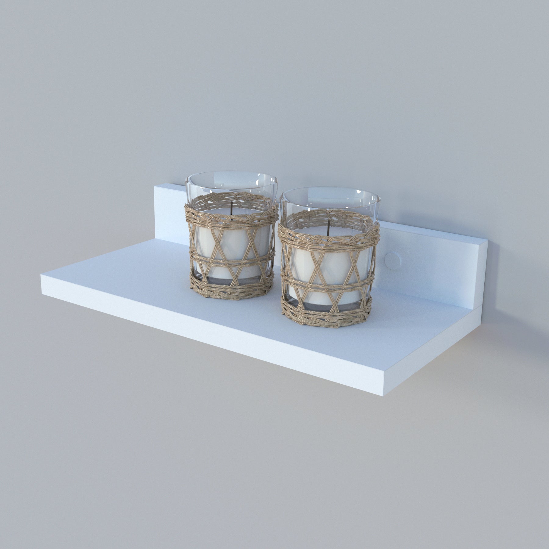 Estante Pared Flotante "L" Blanco - Henor  Mobiliario