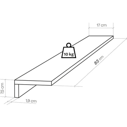 Estante Pared Flotante "L" Blanco - Henor  Mobiliario
