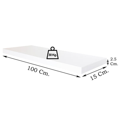 Balda Pared Conjunto 2 Und. con herraje oculto. Blanco - Henor  Mobiliario