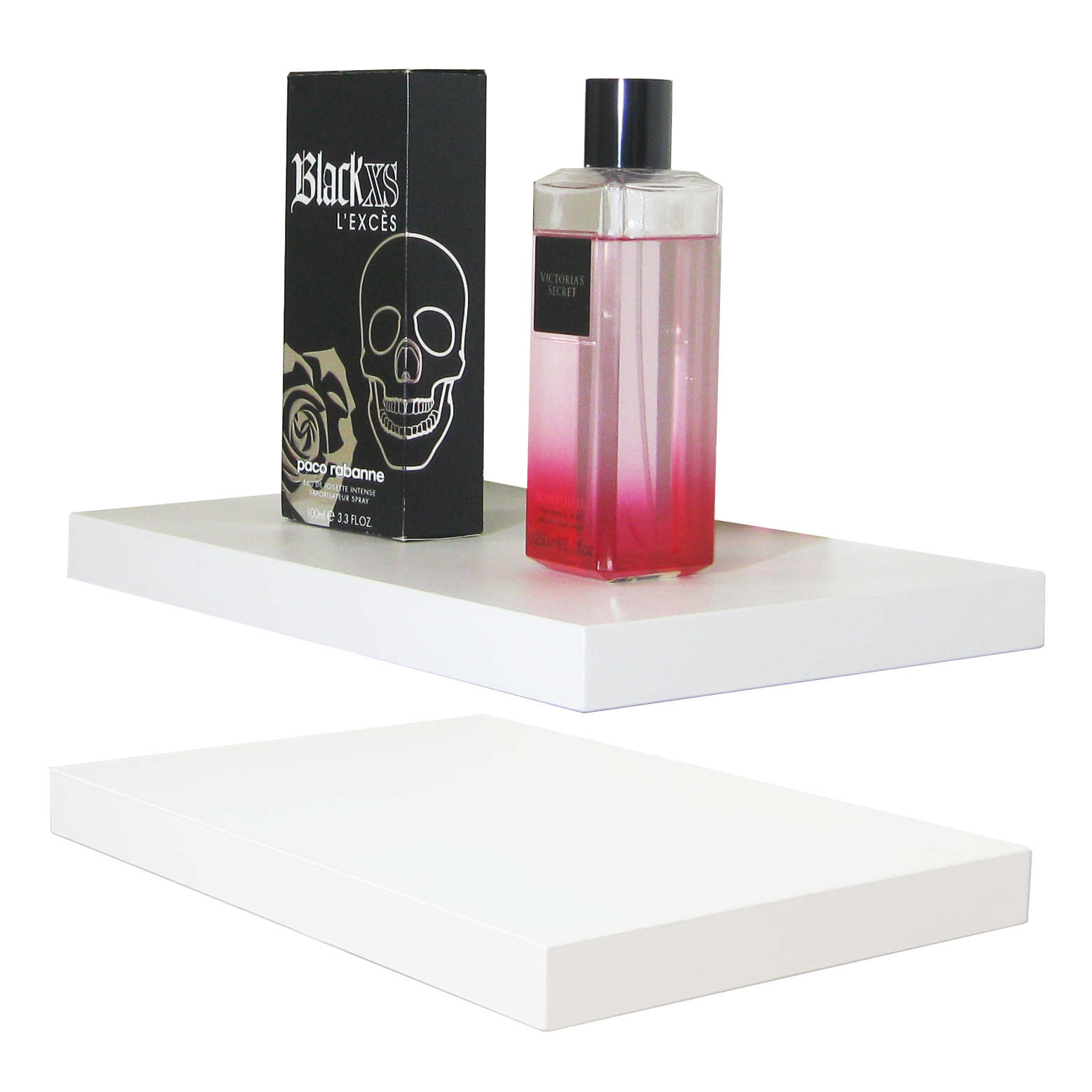 Balda Pared Conjunto 2 Und. con herraje oculto. Blanco - Henor  Mobiliario
