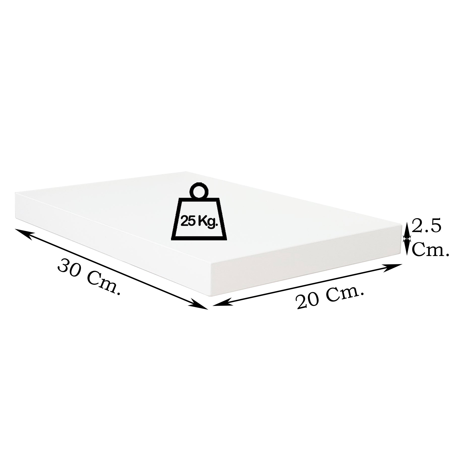 Balda Pared Conjunto 2 Und. con herraje oculto. Blanco - Henor  Mobiliario