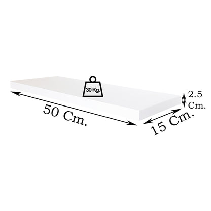 Balda Pared Conjunto 2 Und. con herraje oculto. Blanco - Henor  Mobiliario