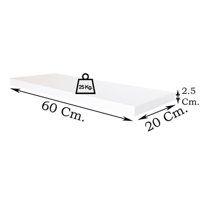 Balda Pared Conjunto 2 Und. con herraje oculto. Blanco - Henor  Mobiliario