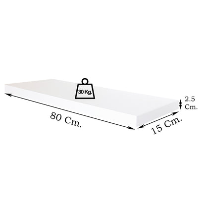 Balda Pared Conjunto 2 Und. con herraje oculto. Blanco - Henor  Mobiliario