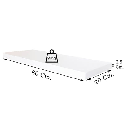 Balda Pared Conjunto 2 Und. con herraje oculto. Blanco - Henor  Mobiliario