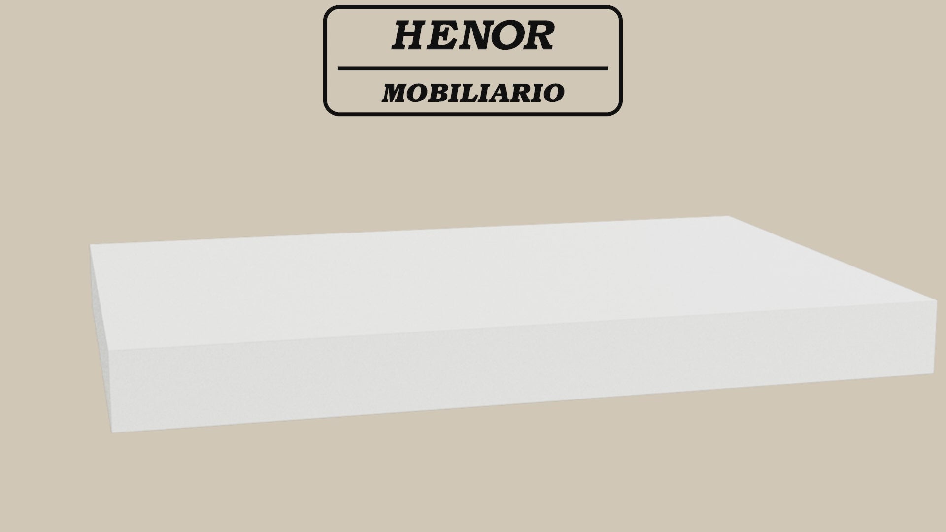 Henor Balda Pared Estante Pared Madera FSC® 50 x 25 x 2.5 Cm. Carga 20Kg  Blanco