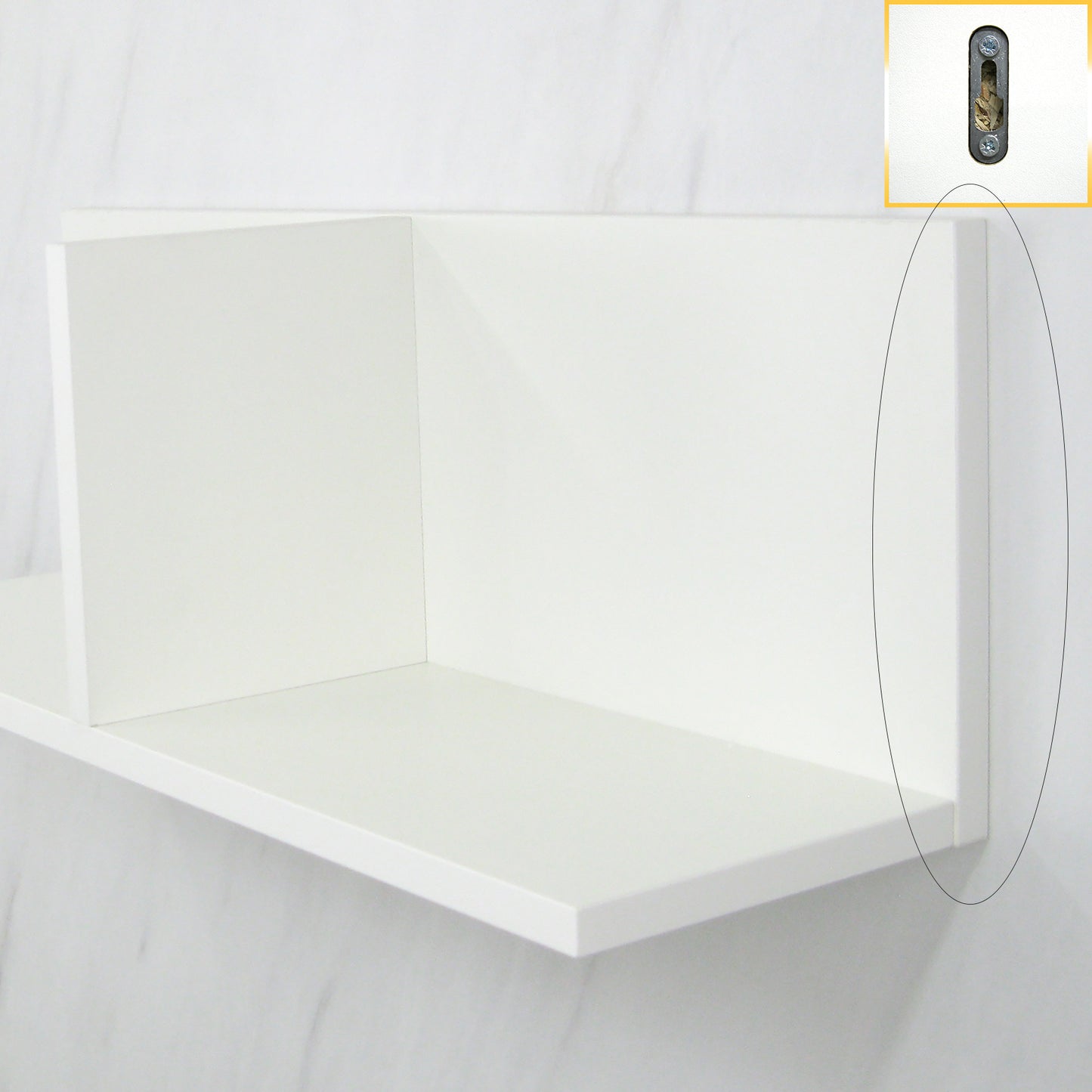 Estante Pared con Divisor Madera 70-110 x 22 x 25 Cm. Blanco. - Henor  Mobiliario