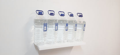 Pack 2 Und. Balda pared Blanca 30-100 x 15/20 x 2,5 cm con herraje oculto. - Henor  Mobiliario