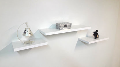Balda pared Blanca 30-100 x 15/20/25 x 2,5 cm con herraje oculto. - Henor  Mobiliario