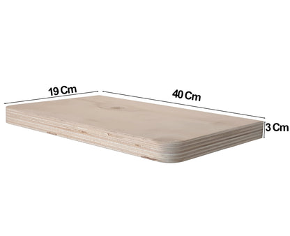 Balda pared Multicapa CH 30-100 x 19 x 3 cm con esquinas redondeadas y herraje oculto. - Henor  Mobiliario